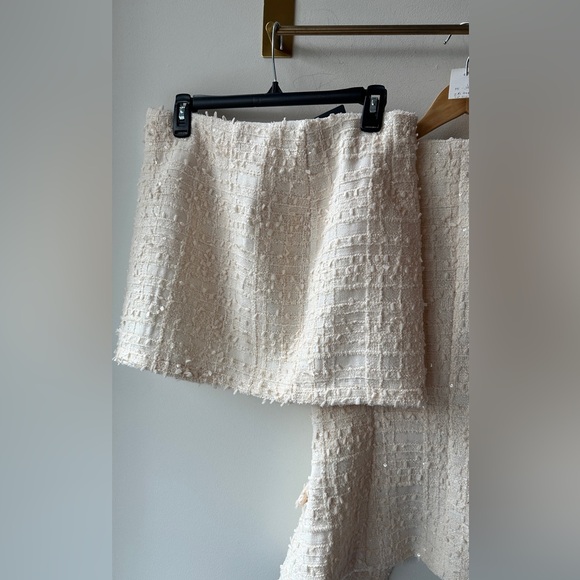 Blithe LA Cream Textured Vest & Skirt Set P2P 18” Waist 15.5” | 710 - Picture 6 of 12